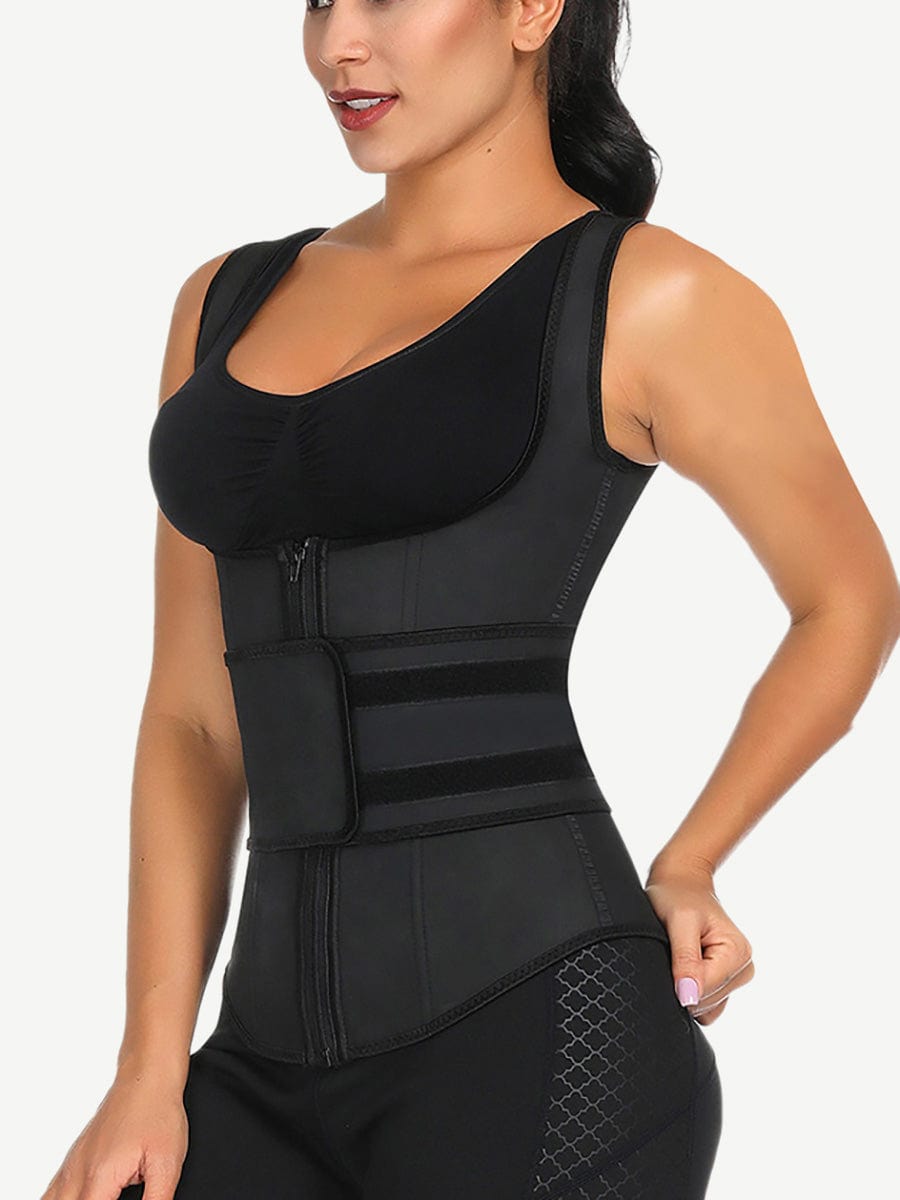 Curvy-size latex vest