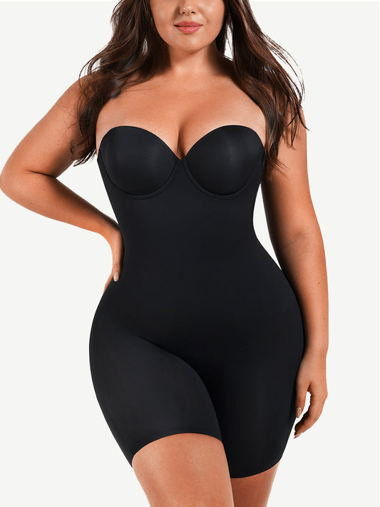 Back Smoothing Underwire Push-up Strapless Bra