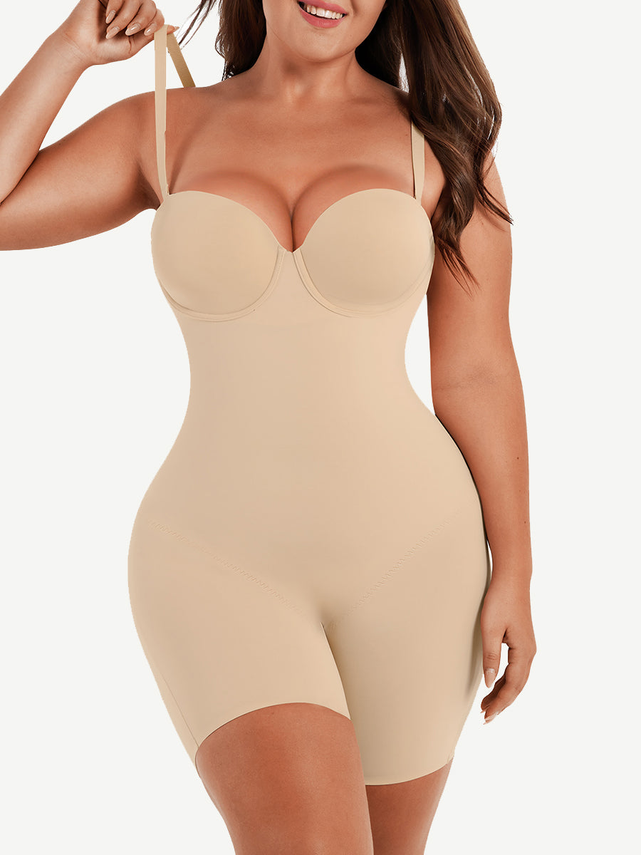 Back Smoothing Underwire Push-up Strapless Bra