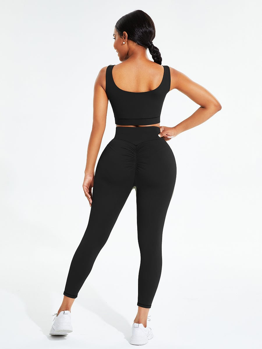 Seamless sports bra & high waisted leggings