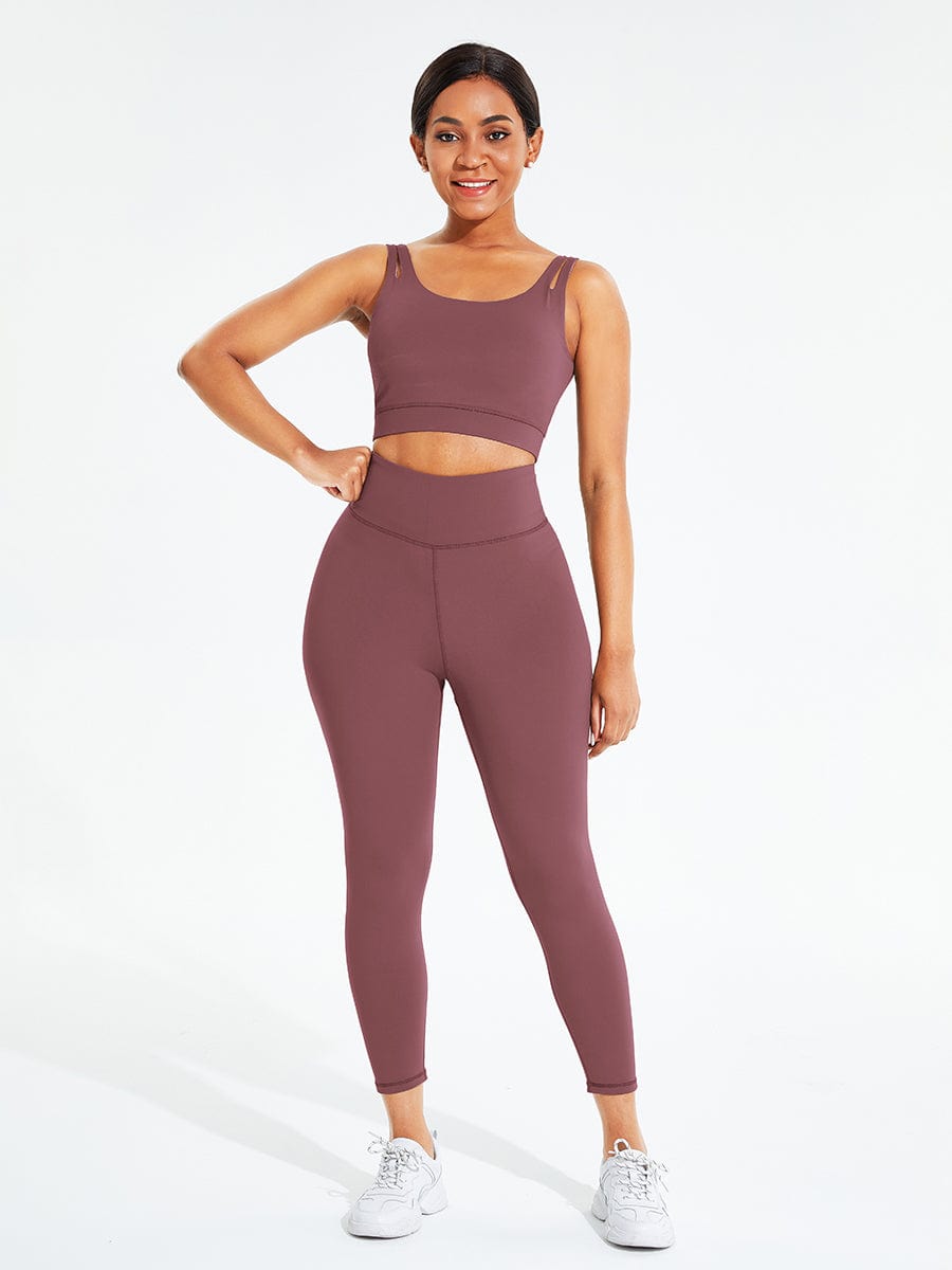 Seamless sports bra & high waisted leggings