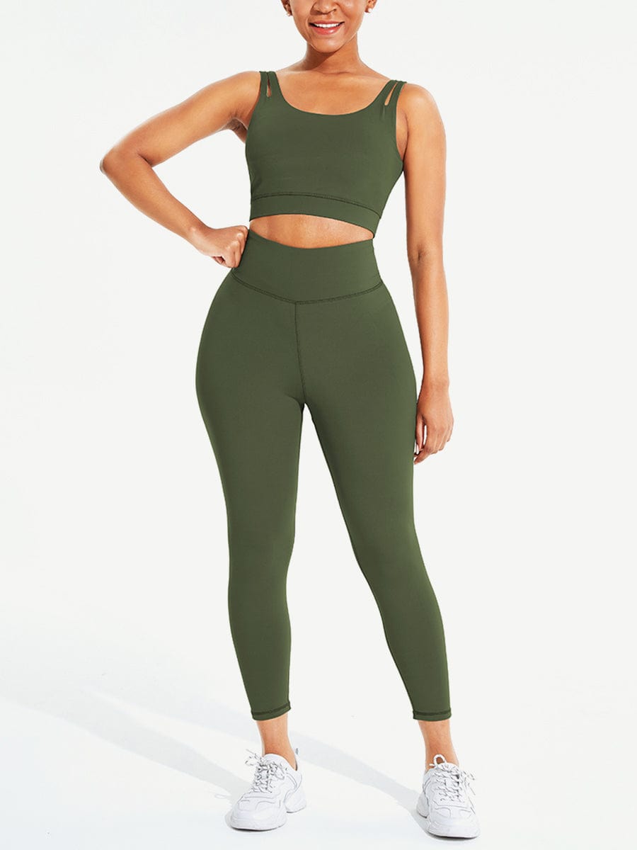 Seamless sports bra & high waisted leggings