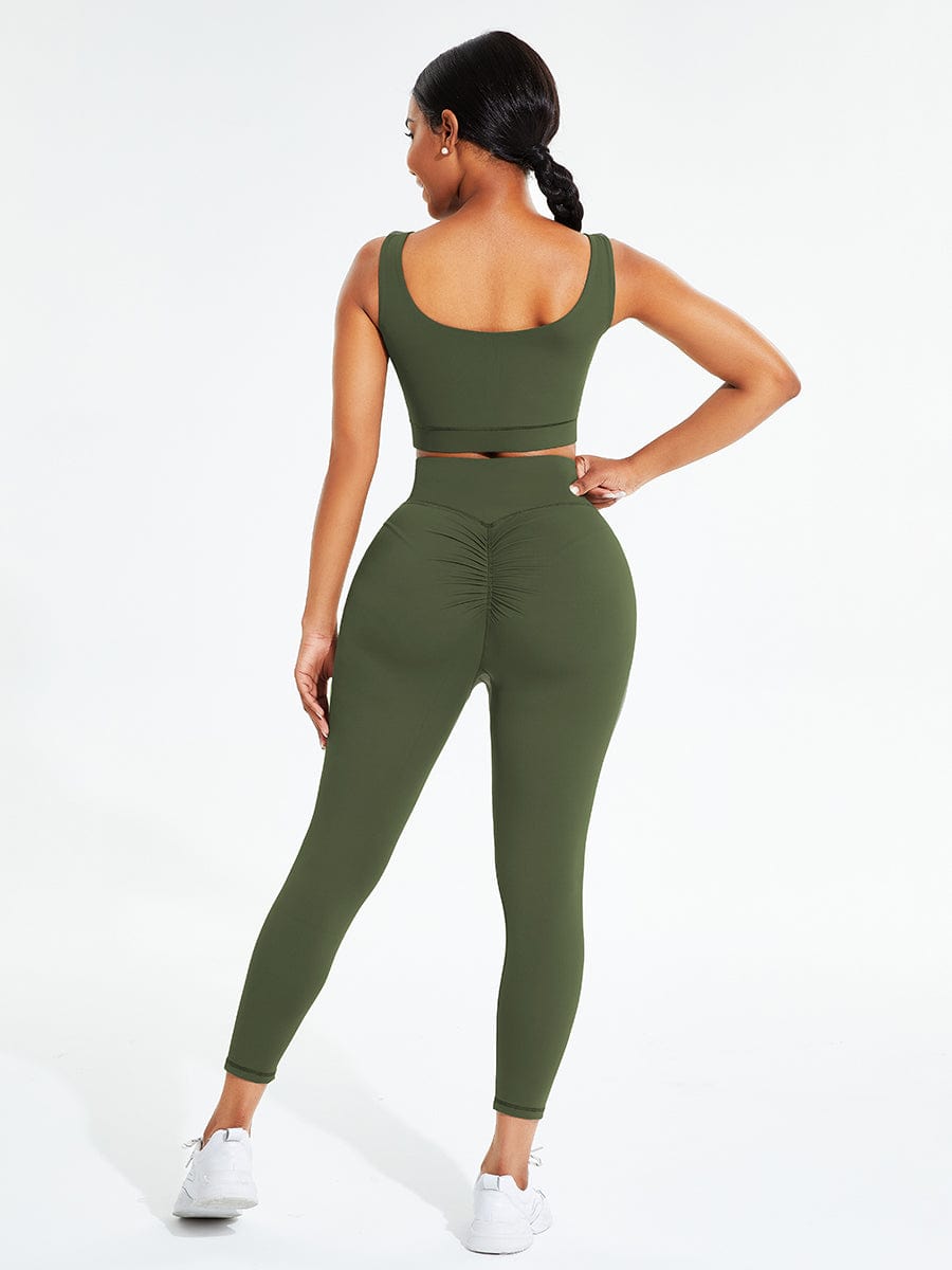 Seamless sports bra & high waisted leggings