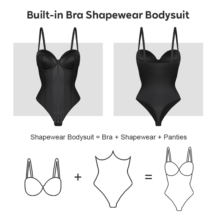 Strapless Bra Bodysuit Thong