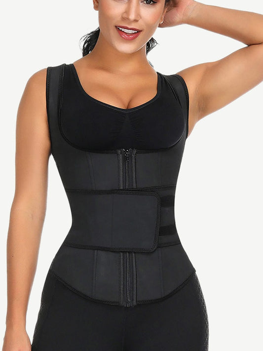 Curvy-size latex vest