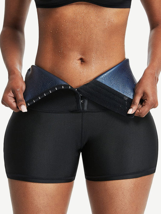 Blue neoprene cellulite shorts