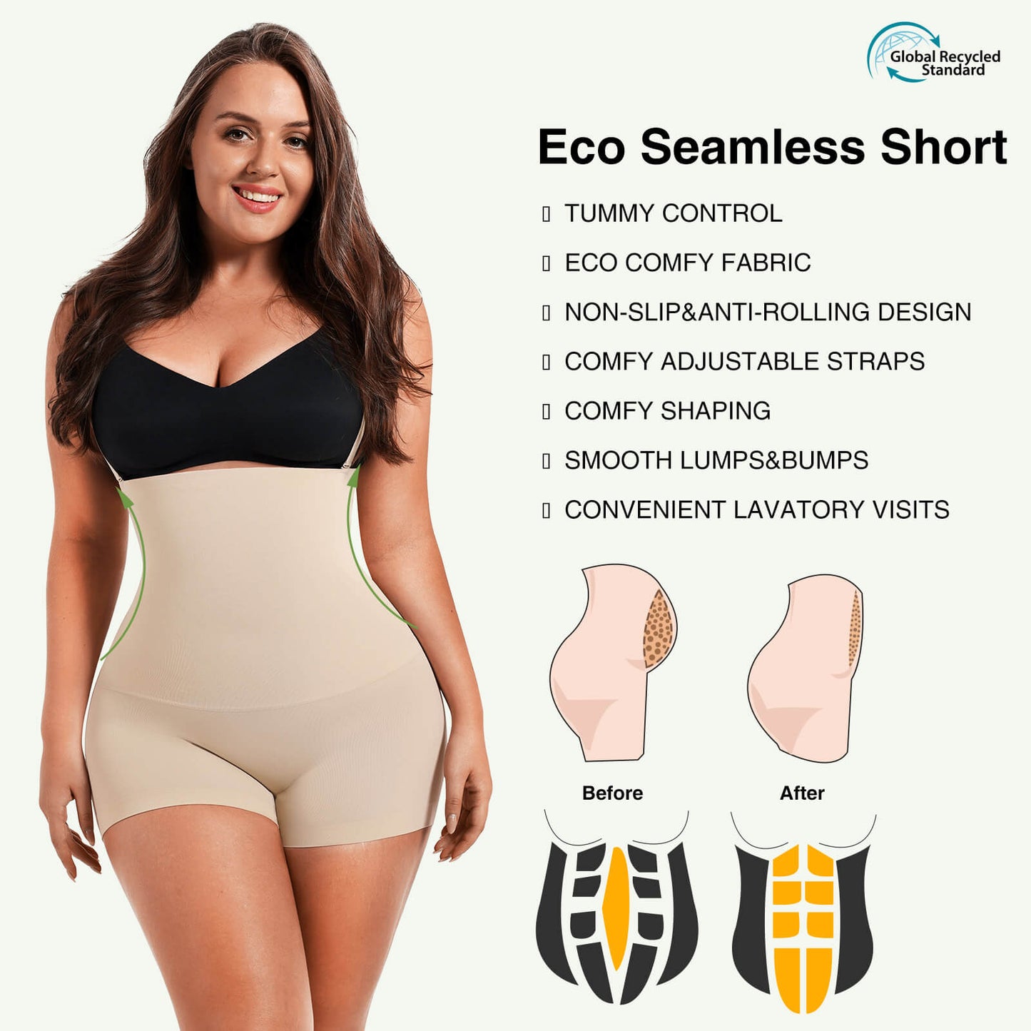 Seamless Strapless Boy Shorts Shaper