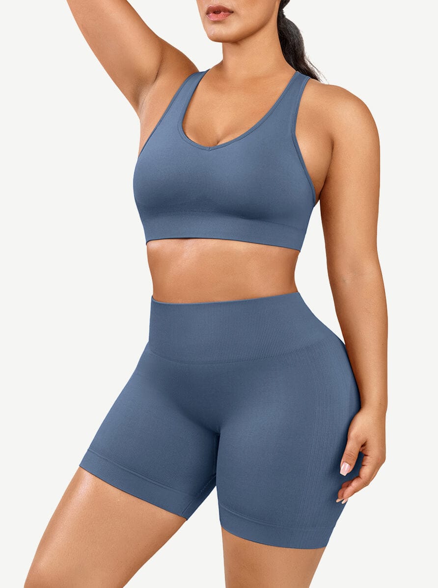 Seamless biker short set