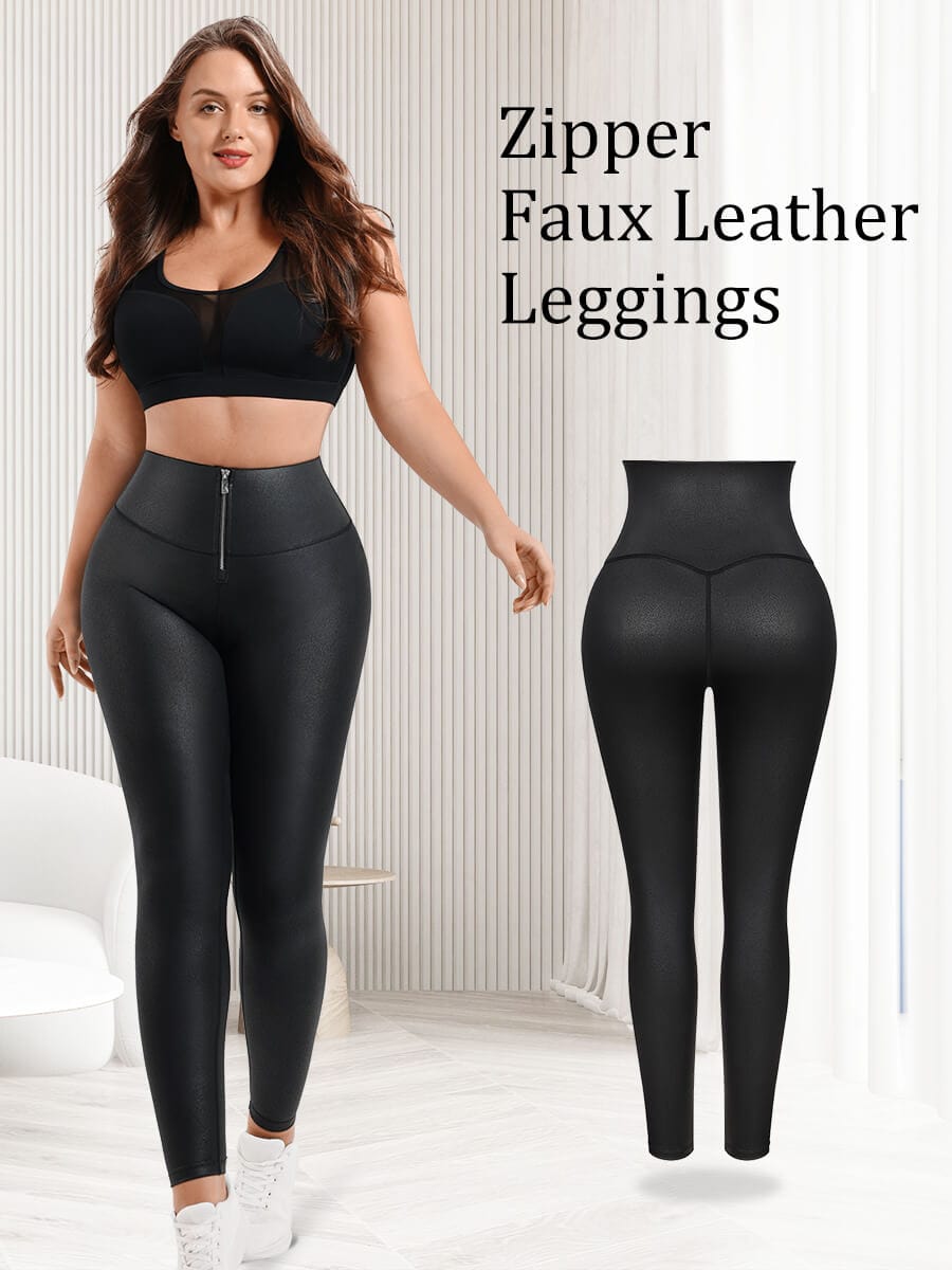 Faux leather leggings