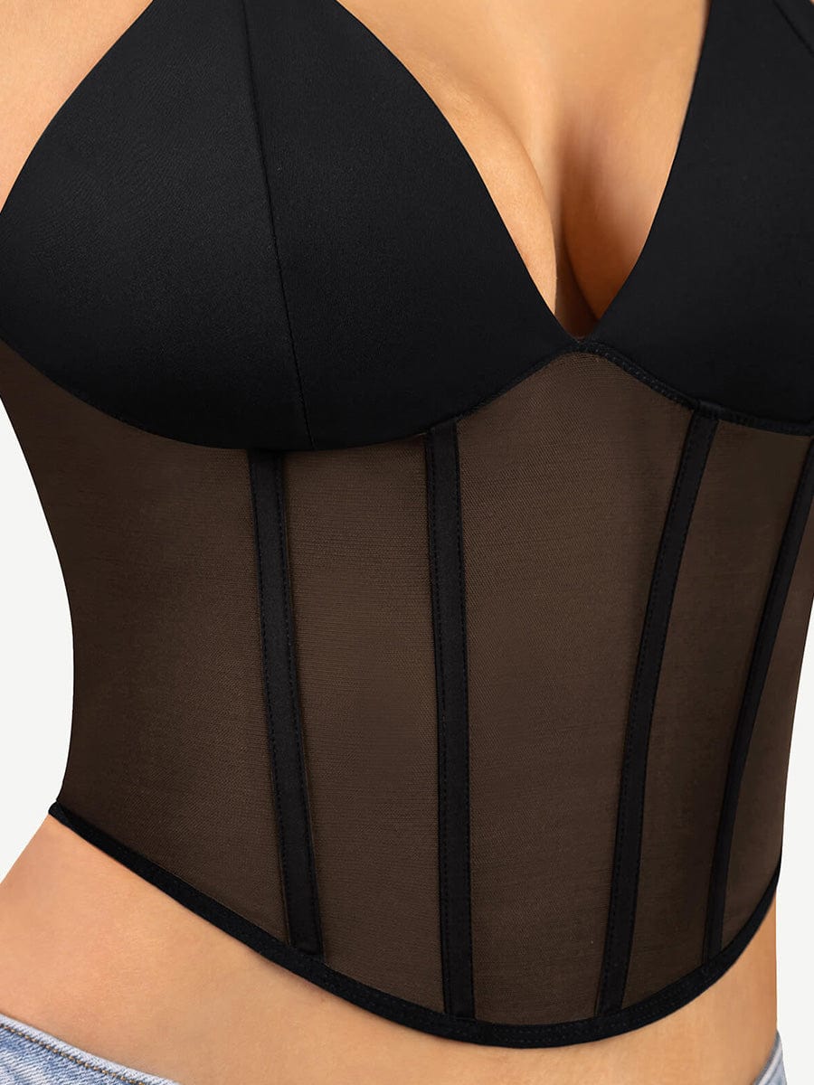 Mesh corset sexy top