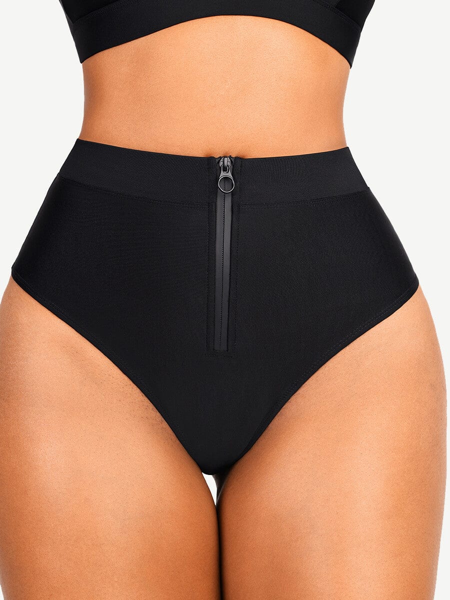 Tummy compression zip bikini Bottom