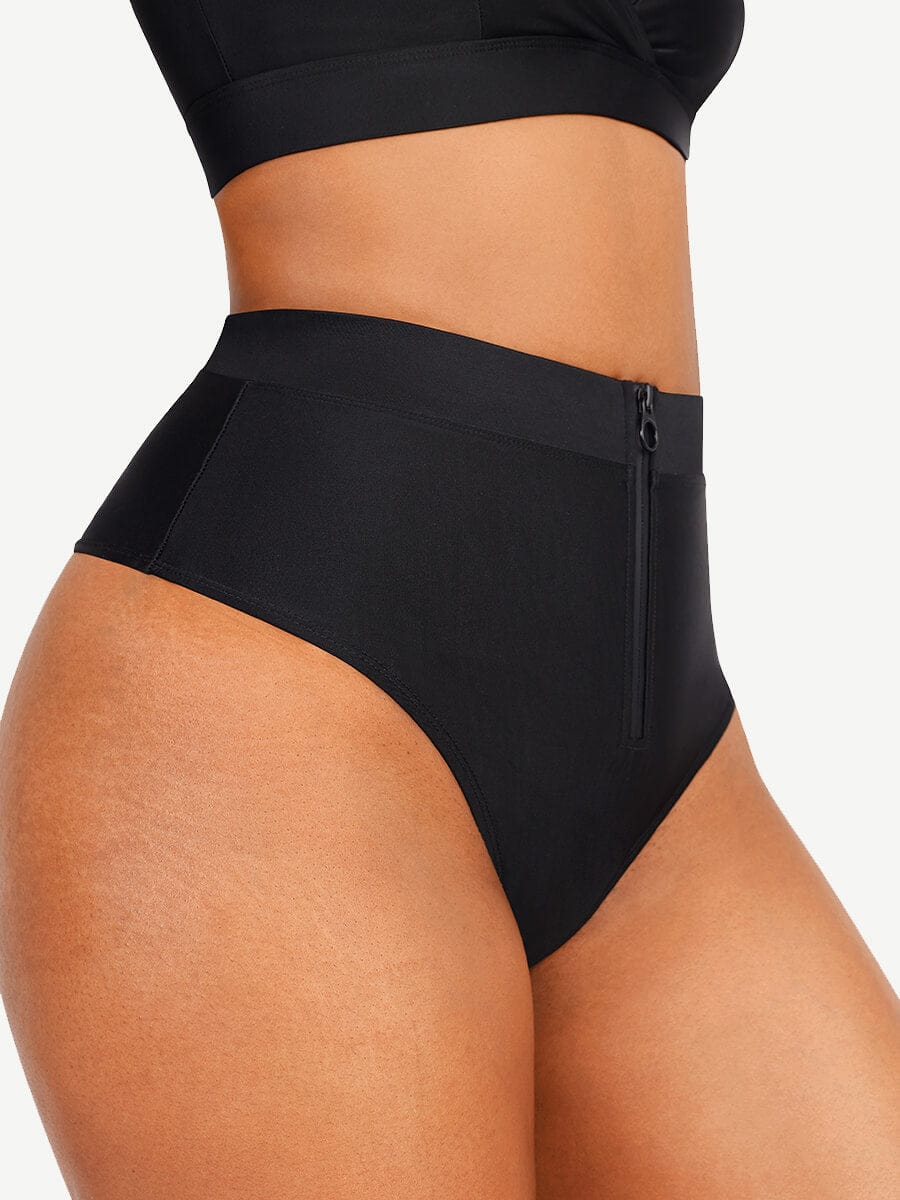 Tummy compression zip bikini Bottom